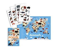 Poster con adesivi Animals of the World