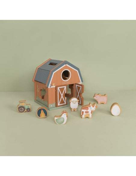 Shape Sorter - Cubo con forme ad incastro Little Farm