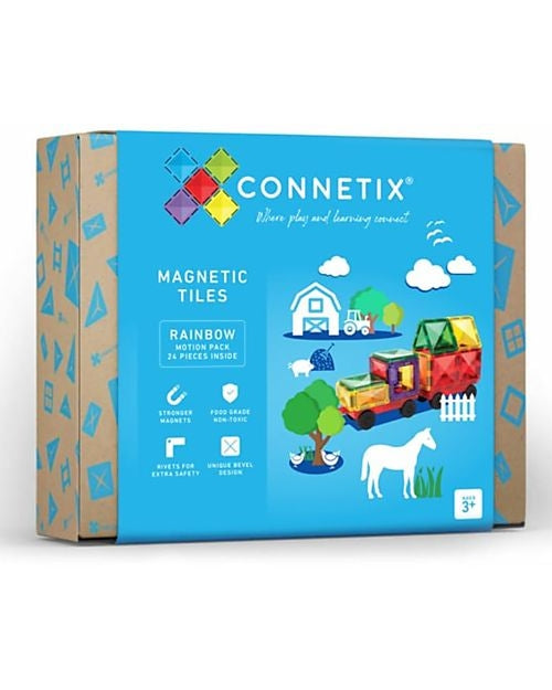 Connetix 24 pezzi Motion Pack - Rainbow