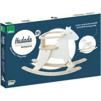 Ivory white rocking horse