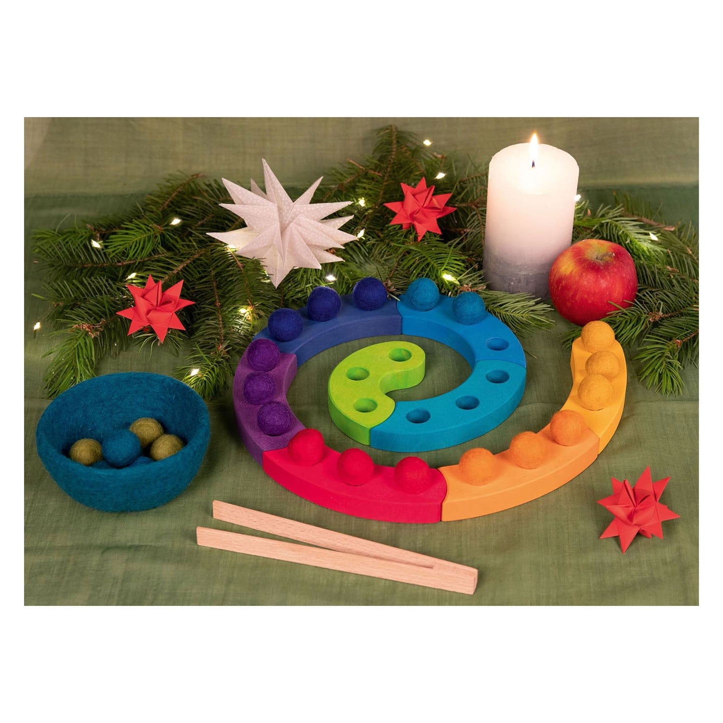 Gioco di selezione dei colori e spirale dell'avvento