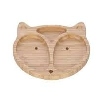 Piatto Tripartito in Bamboo con Ventosa in Silicone