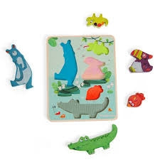 Puzzle Sensoriale e Gioco Equilibrio Camaleonte