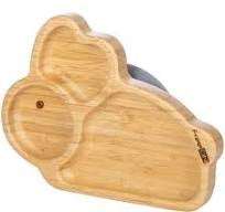 Piatto Tripartito in Bamboo con Ventosa in Silicone