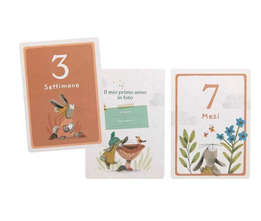 Cofanetto carte I miei Primi 12 mesi - Trois Petit Lapins