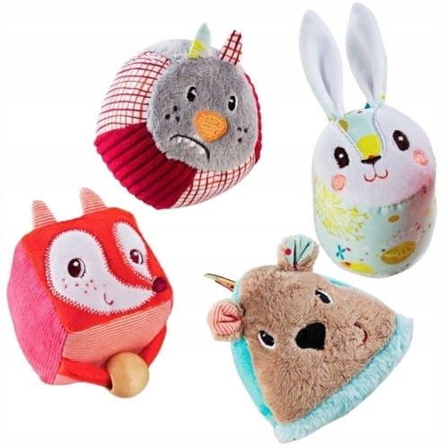4 Cubi Sonori e Tattili Animali della Foresta