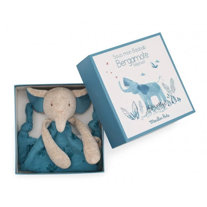 Doudou porta Cuccio Elefante con scatola