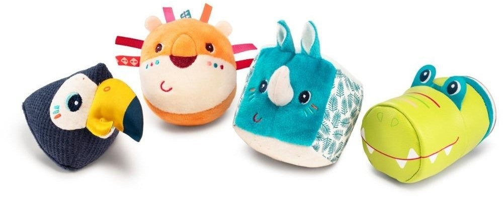 4 Cubi Sonori e Tattili Animali della GIungla